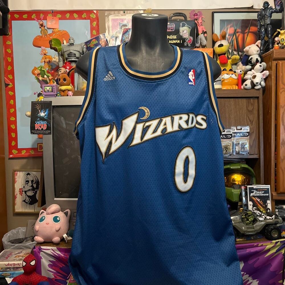 Gilbert Arenas Authentic Adidas Stitched Washington Wizards Jersey 2XL